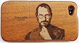 iphone 4 ，iphone4Sケース　手つくり木製　 クルミの木　（スティーブ・ジョブズ記念版　横）限定商品
