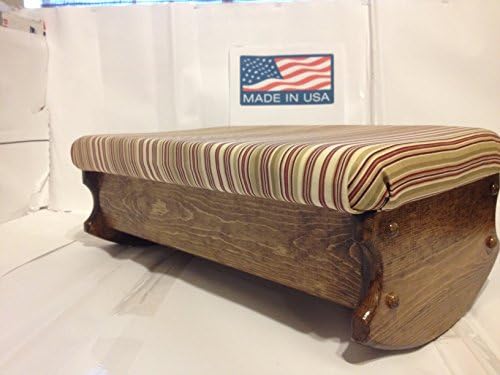 Padded Wood Rocking Foot Stool ( Made In U.S.A. )