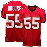 NFL Tampa Bay Buccaneers #55 Derrick Brooks Autographed Authentic Jersey - Red