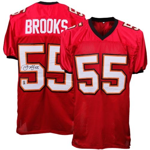 Tampa Bay Buccaneers #55 Derrick Brooks Autographed Authentic Jersey - Red