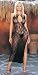 2Pc Swirl Lace Long Dress With Lace Up Front, Includes G-String