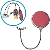 NEEWER&reg; Red Studio Microphone Mic Wind Screen Pop Filter Mask Shield