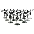 12 Black Metal Earring Dancer Jewelry Showcase Display Stands 3.25"