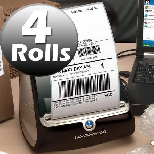 Dymo 1744907 Compatible 4"x6" Shipping Labels for 4xl ( 4 Rolls )