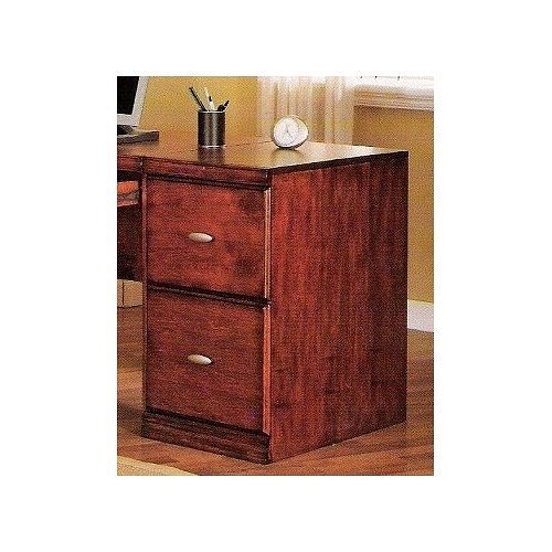Oak finish wood filing cabinet