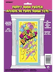 Kitchen: Plastic Happy Birthday Door Poster, 60" x 27" - Unique