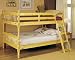 ACME 2290 Full Over Full Natural Pine New Wood Bunk Beds Bunkbed