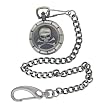 Nemesis Skull Gunmetal Pocket Watch with Chain