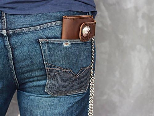 Leather Biker Wallet by JooJoobs, Handmade #012