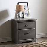 South Shore Versa 2-Drawer Night Stand, Gray Maple