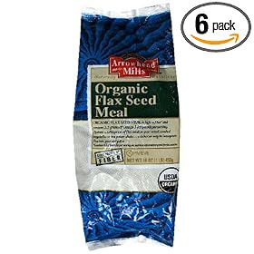 Arrowhead Mills Organic Flax Seed Meal, 16-Ounce Boxes (Pack of 6)