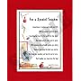 "For A Special Teacher"(Female) Touching 8x10 Poem, Double-matted in Red/White And Enhanced With Watercolor Graphics.