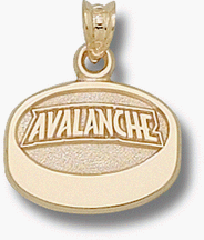 Buy Colorado Avalanche Avalanche Puck 7 16 Pendant - 14KT Gold Jewelry by Logo Art