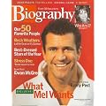 Biography Magazine December 2000 Mel Gibson, Emily Post, Ewan McGregor 50 favorite people book cover