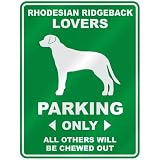  RHODESIAN RIDGEBACK LOVERS PARKING ONLY  PARKING SIGN DOG