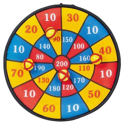 Safety Dart Game Set: Safety Target Dart Board 14" with Velcro