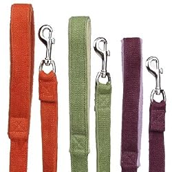 Planet Dog Natural Hemp Leash with Fleece-Lined Handle, Apple Green