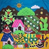 Applique wall hanging, 'Gourd Harvest'
