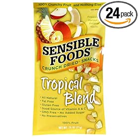 Sensible Foods Crunch Dried Snacks, Tropical Blend, 0.75-Ounce Pouches (Pack of... by Sensible Foods