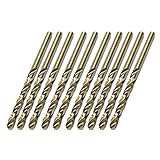 uxcell　ツイストドリルビット　ストレートシャンク　HSS-CO　 76g　切削工具　メタルマーブル　１０個入り