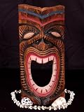 CARVED TIKI MASK 12 - HAPPY TIKI - HAWAII DECOR