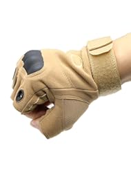 Sports: Quality Outdoor Mountain Bike Gloves Racing Riding Motorcycle Gloves Tactical Wild CS War Games Half Finger Gloves 1 Pair(2#Desert camouflage-L) - Outdoor_ar