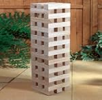 GIANT WOODEN TUMBLING TOWER BLOCKS GA...
