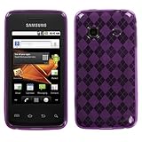 TPU Purple Argyle Hard Protector Case Cover For Samsung Galaxy Prevail M820 ....