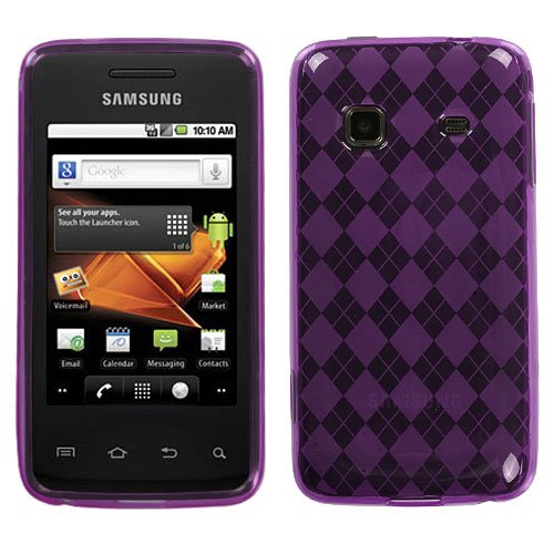 Candy Protector Crystal Soft Gel Skin Cover Cell Phone Case for Samsung Galaxy Prevail M820 Boost Mobile – Purple