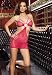  : 2PC Strappy Fishnet Halter Chemise Sexy Lingerie Intimate Apparel with O-Ring and G-String