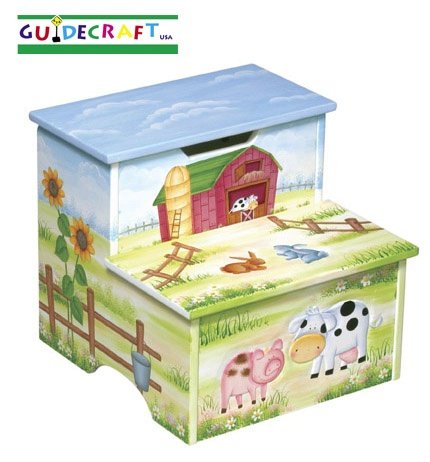Childrens Toyshop  Toys : Little Farmhouse Storage Step-Up, by Guidecraft