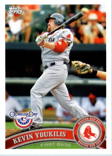 2011 Topps Opening Day Baseball Card #148 Kevin Youkilis - Boston Red Sox  - MLB Trading Card  In A Protective Screwdown Display Case!