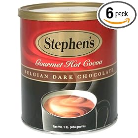 Stephen's Gourmet Hot Cocoa, Belgian Dark Chocolate, 16-Ounce Cans (Pack of 6)