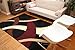 Generations Brand New Contemporary Modern Wavy Circles Area Rug, 2' x 7', Black