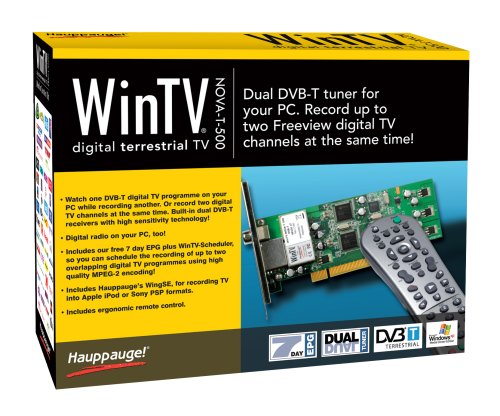 Hauppauge WinTV-NOVA-T 500 - Dual Digital Freeview TV tuner