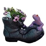 Gecko, Resin Shoe Flower Planter, 15 by Creative Ventures