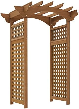 Yardistry YM14124 Milan entrance Arbor 2, Brown