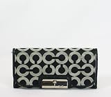Coach Kristin Signature Op Art Slim Envelope Wallet 45073 (Black White/Black)