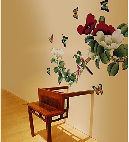 CaseEver Elegant Flower and Butterfly Decor Wall Sticker Decal Quote Removable Wallpaper Mural