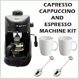 Capresso 30301 4-Cup Espresso and Cappuccino Machine + Espresso Machine Accessory Bundle by Capresso