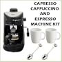 Capresso 30301 4-Cup Espresso and Cappuccino Machine + Espresso Machine Accessory Bundle