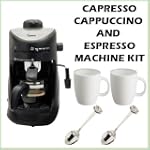 Capresso 303.01 4-Cup Espresso and Cappuccino Machine + Espresso Machine Accessory Bundle