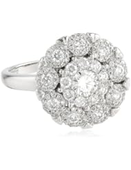 14K White Gold Cluster Circle Diamond Ring (1 Cttw, H-I Color, I1 Clarity), Size 7