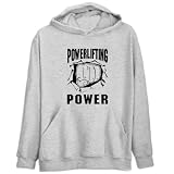Powerlifting Power Sports Mens Hoodie (Heather Gray, Sizes X-Small - XXX-Large)