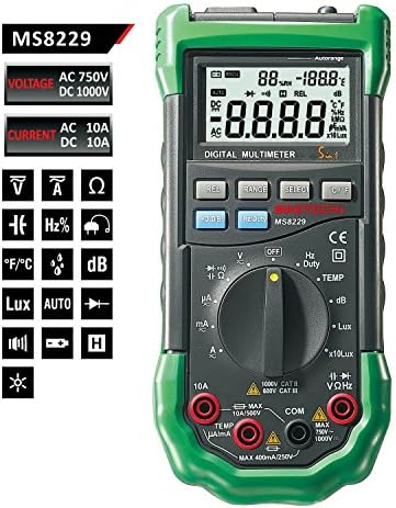 California Sugar 5-in-1 Auto-Range Multi-functional Digital Multimeter, MS8229