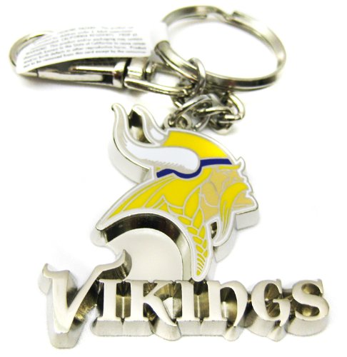 Silver Metal Minnesota Vikings Keychain