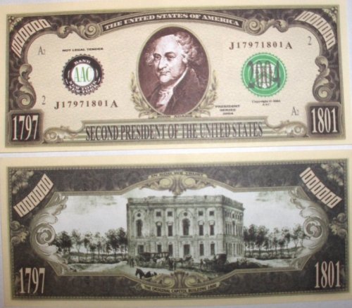Buy Set of 100-president John Adams Million Dollar Bill