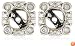 10k White Gold Diamond Earrings Jackets (1/5 cttw, I-J Color, I3 Clarity) for 1/2 cttw Stud Earrings