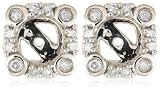 10k White Gold Diamond Earrings Jackets (1/5 cttw, I-J Color, I3 Clarity) for 1/2 cttw Stud Earrings