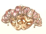 Pink Double Sinfonia -Pass +Pass Jolly Joker Venetian Mask